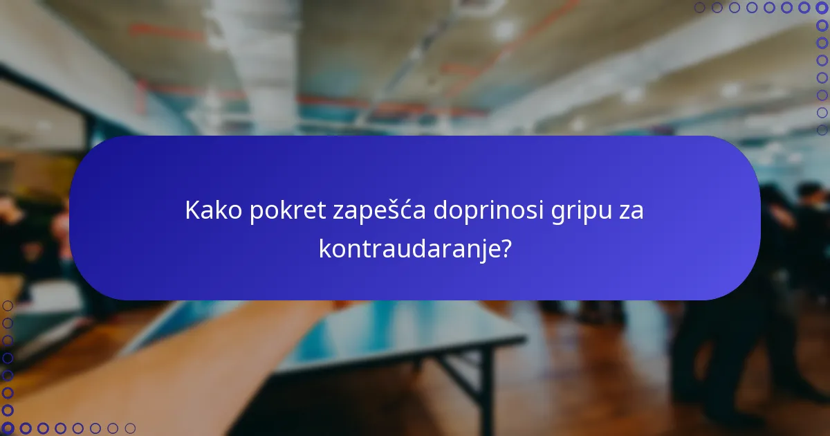 Kako pokret zapešća doprinosi gripu za kontraudaranje?