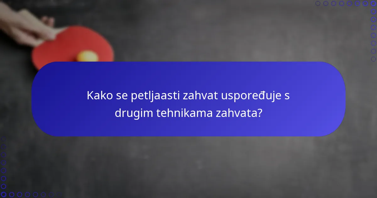 Kako se petljaasti zahvat uspoređuje s drugim tehnikama zahvata?