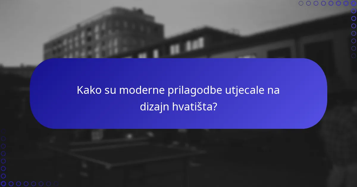 Kako su moderne prilagodbe utjecale na dizajn hvatišta?